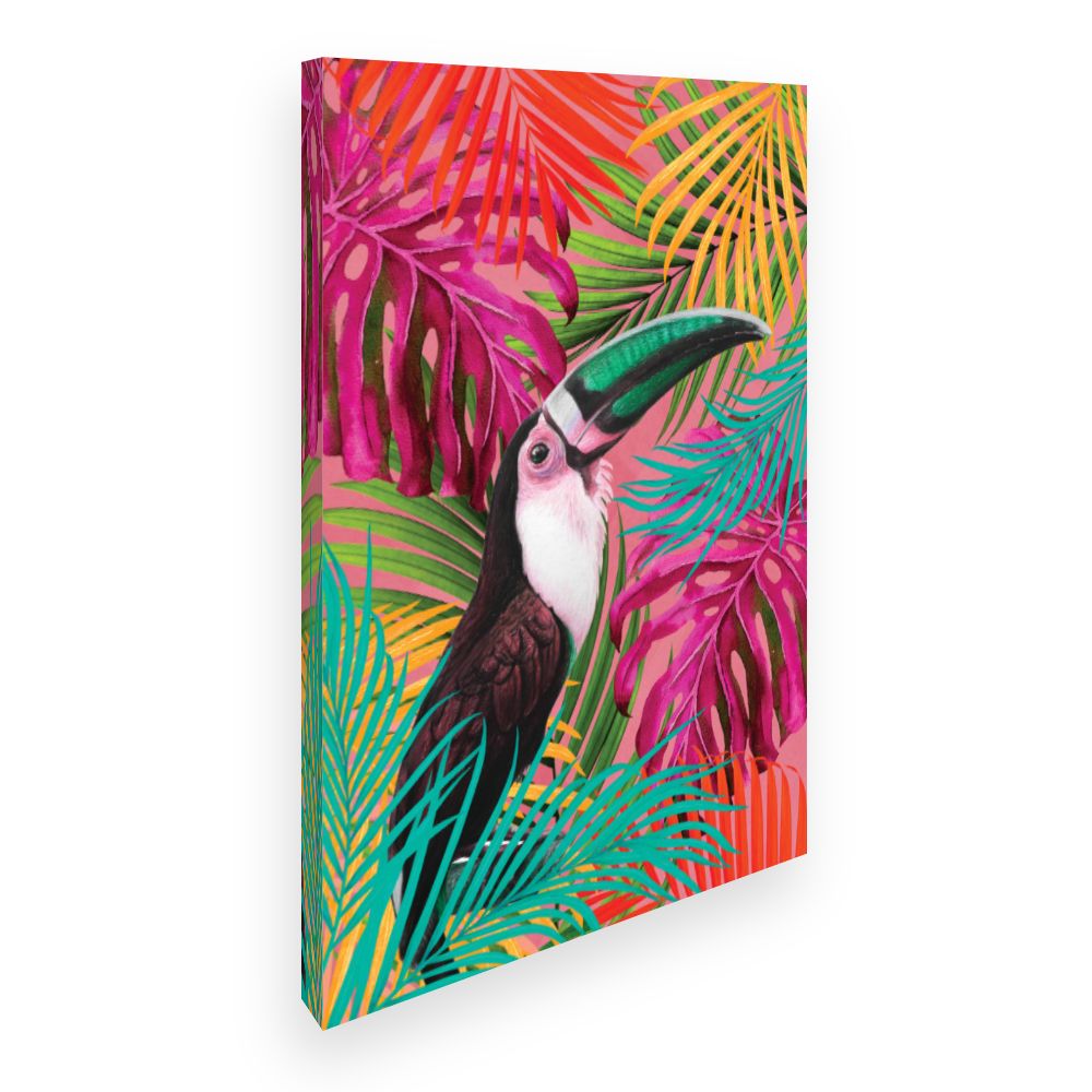 Toile Toucan tropical vibrant