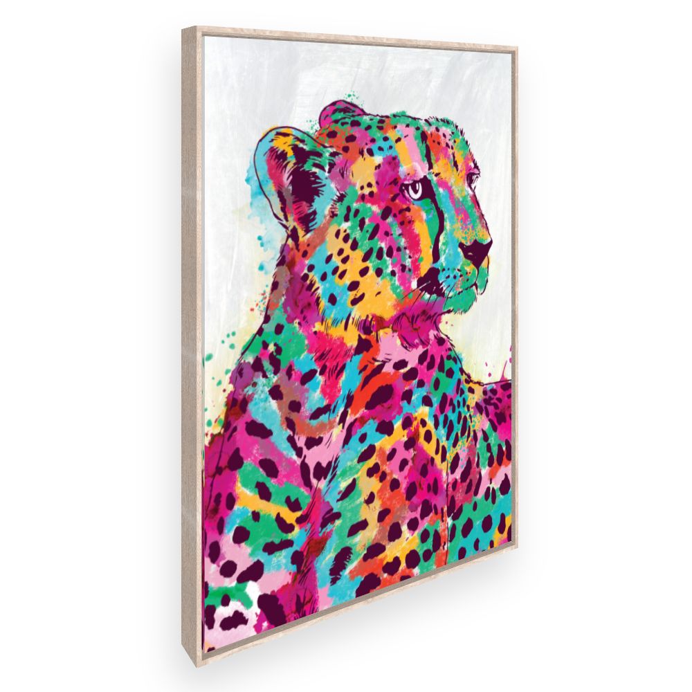 Toile Léopard vibrant