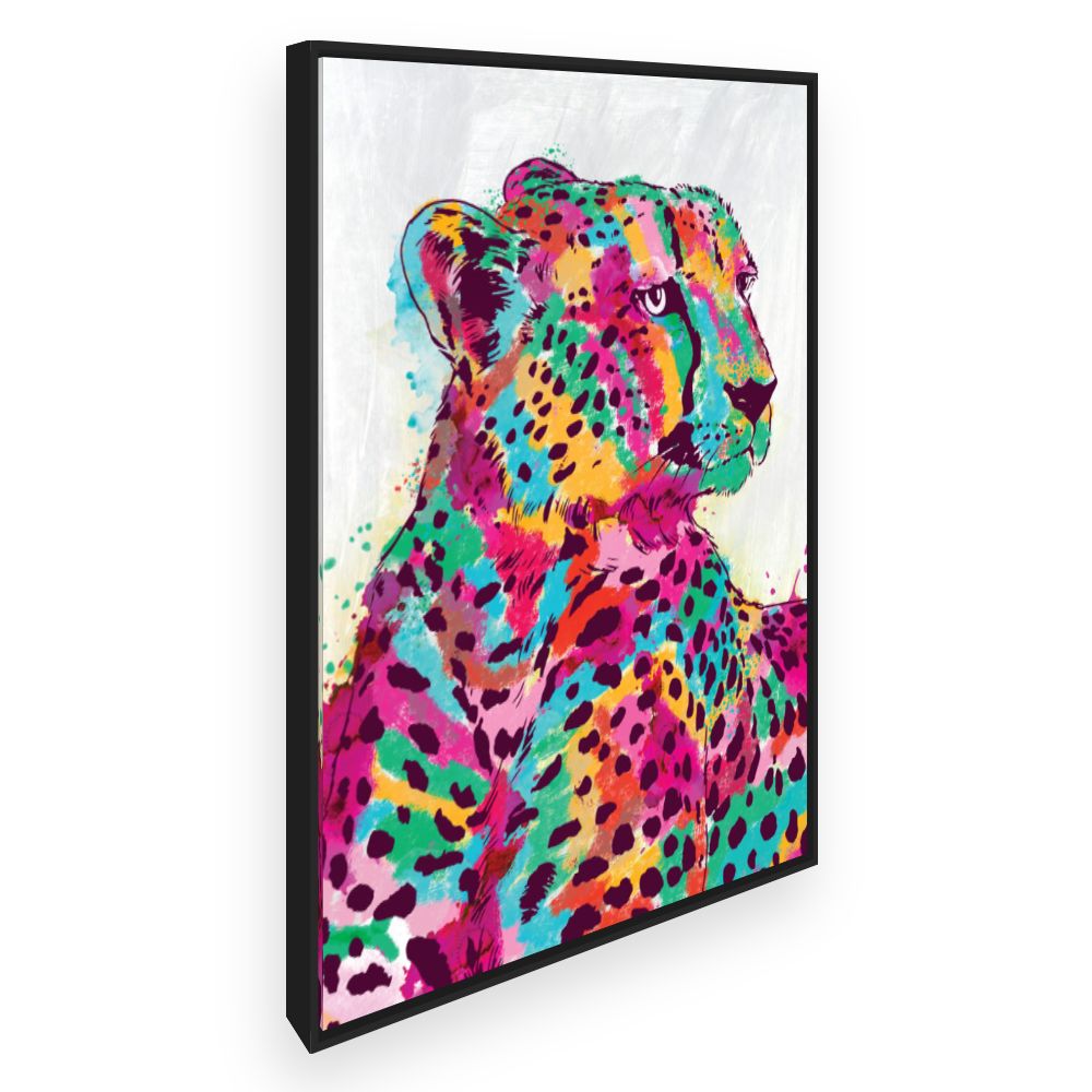 Toile Léopard vibrant