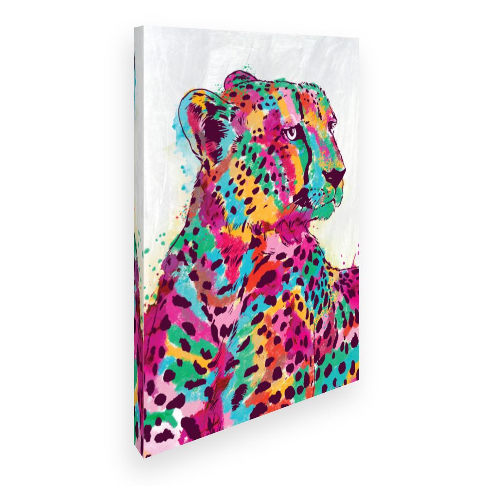 Toile Léopard vibrant