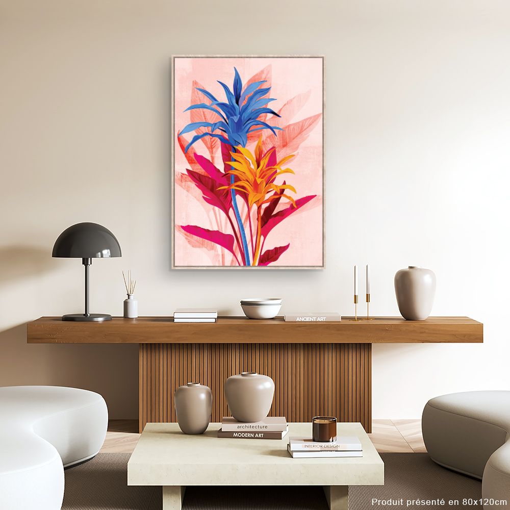 Tableau Fleurs exotiques vibrantes