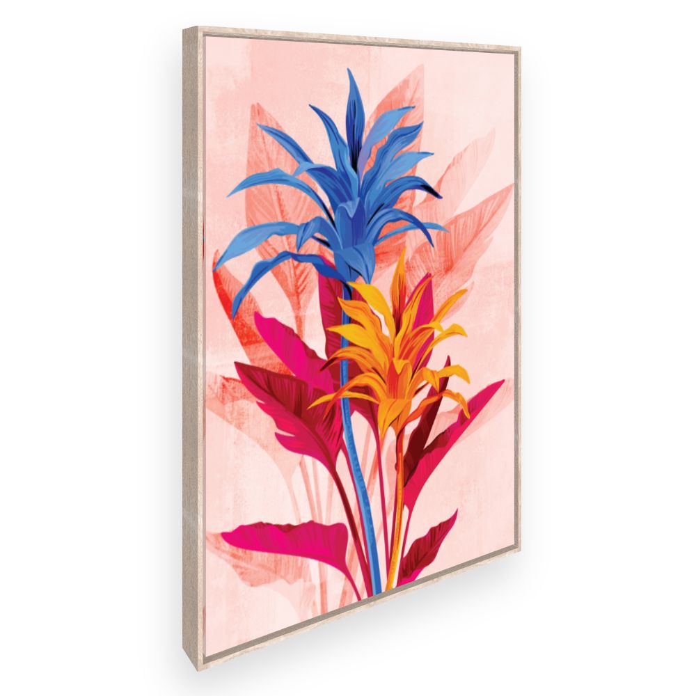 Toile Fleurs exotiques vibrantes