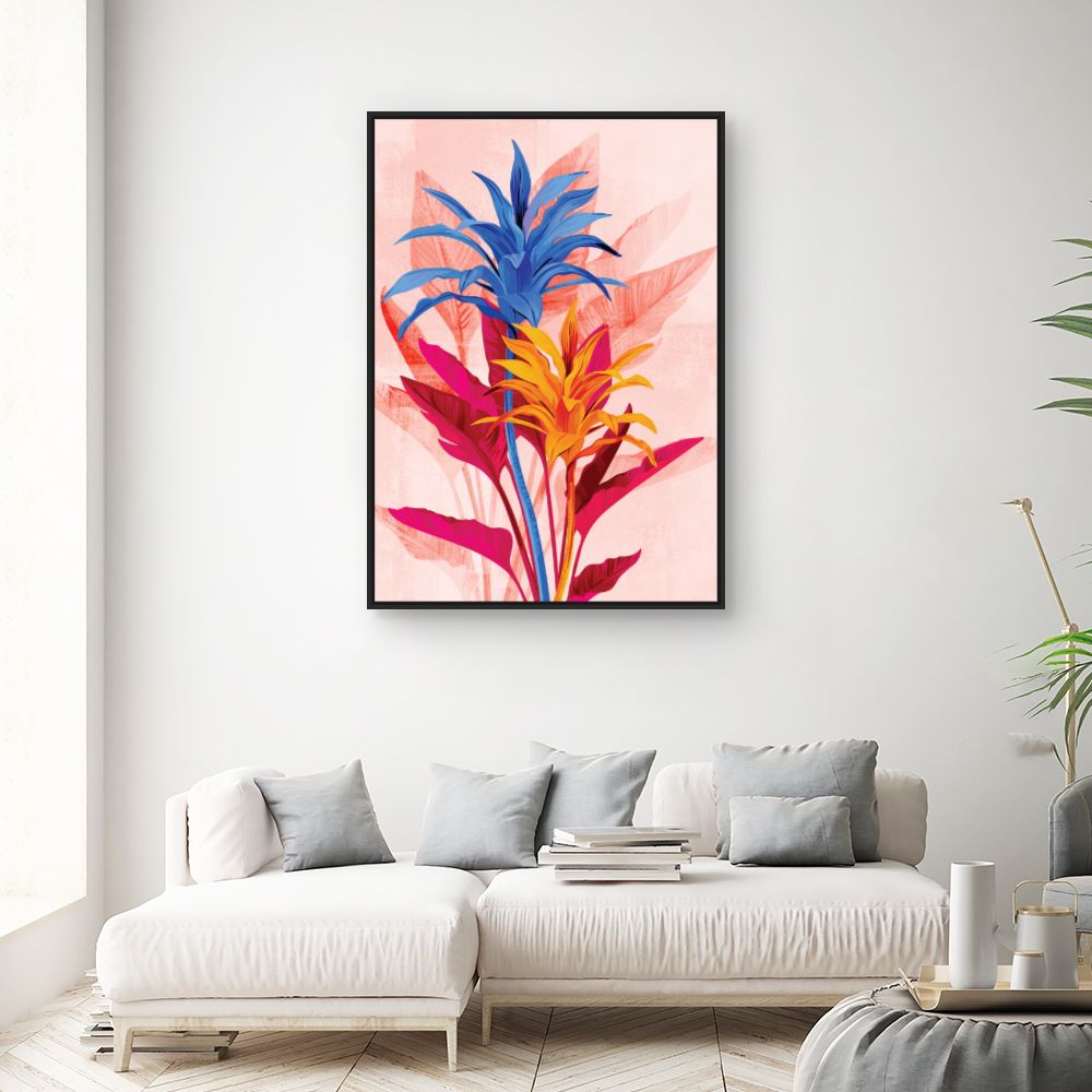 Tableau Fleurs exotiques vibrantes