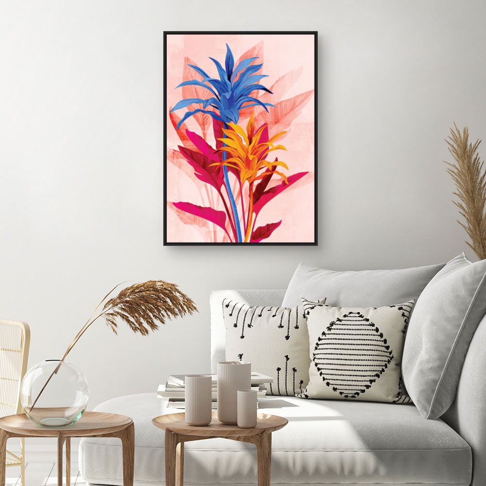 Tableau Fleurs exotiques vibrantes