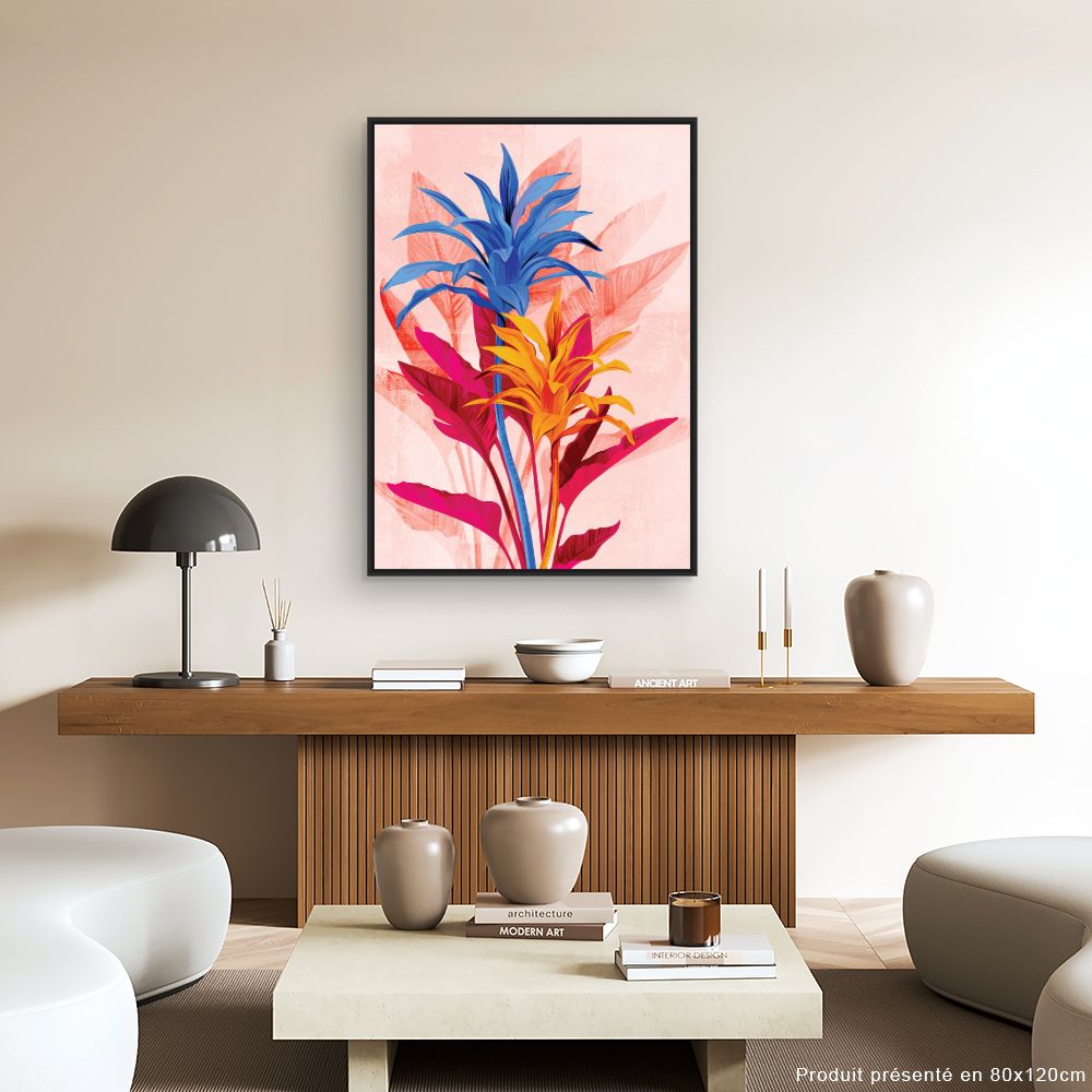 Tableau Fleurs exotiques vibrantes