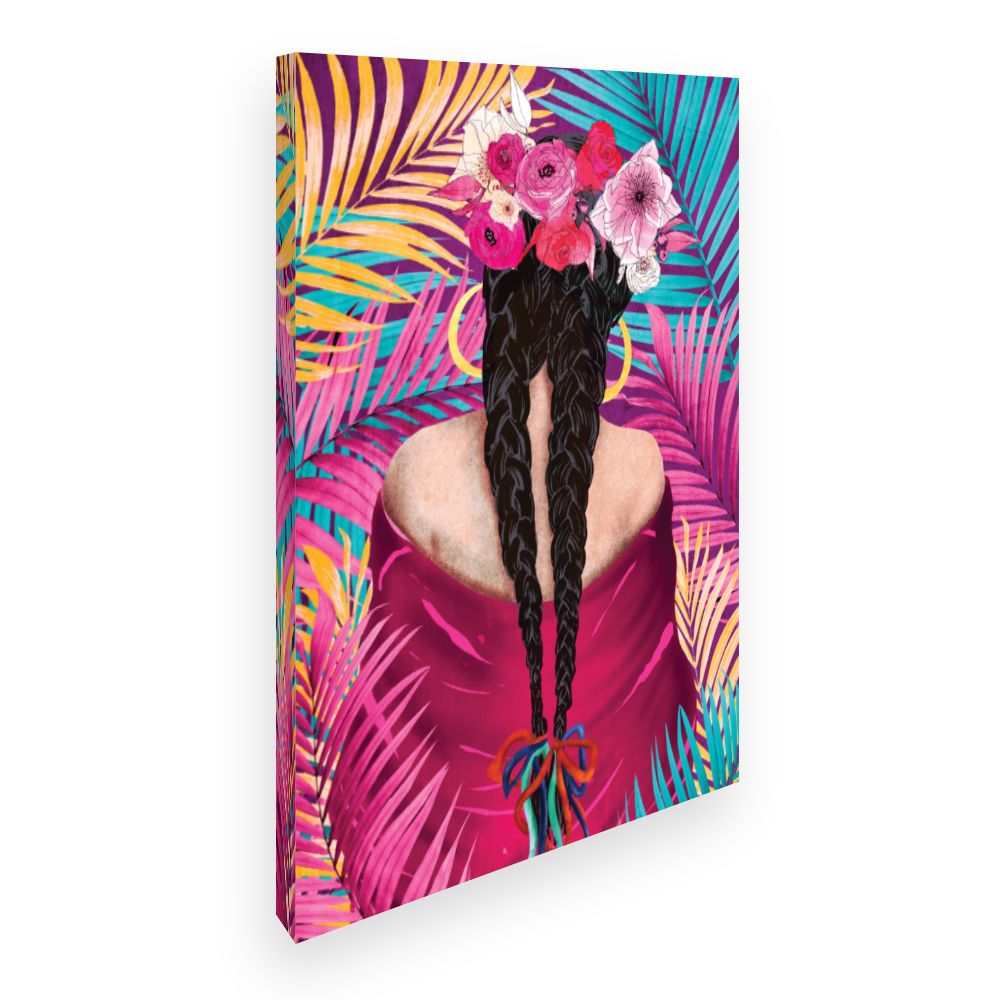 Toile Floral vibrant exotique