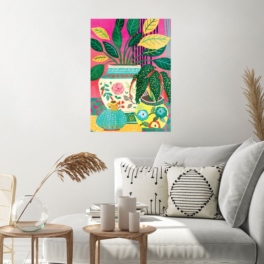 Affiche Vases exotiques colorés