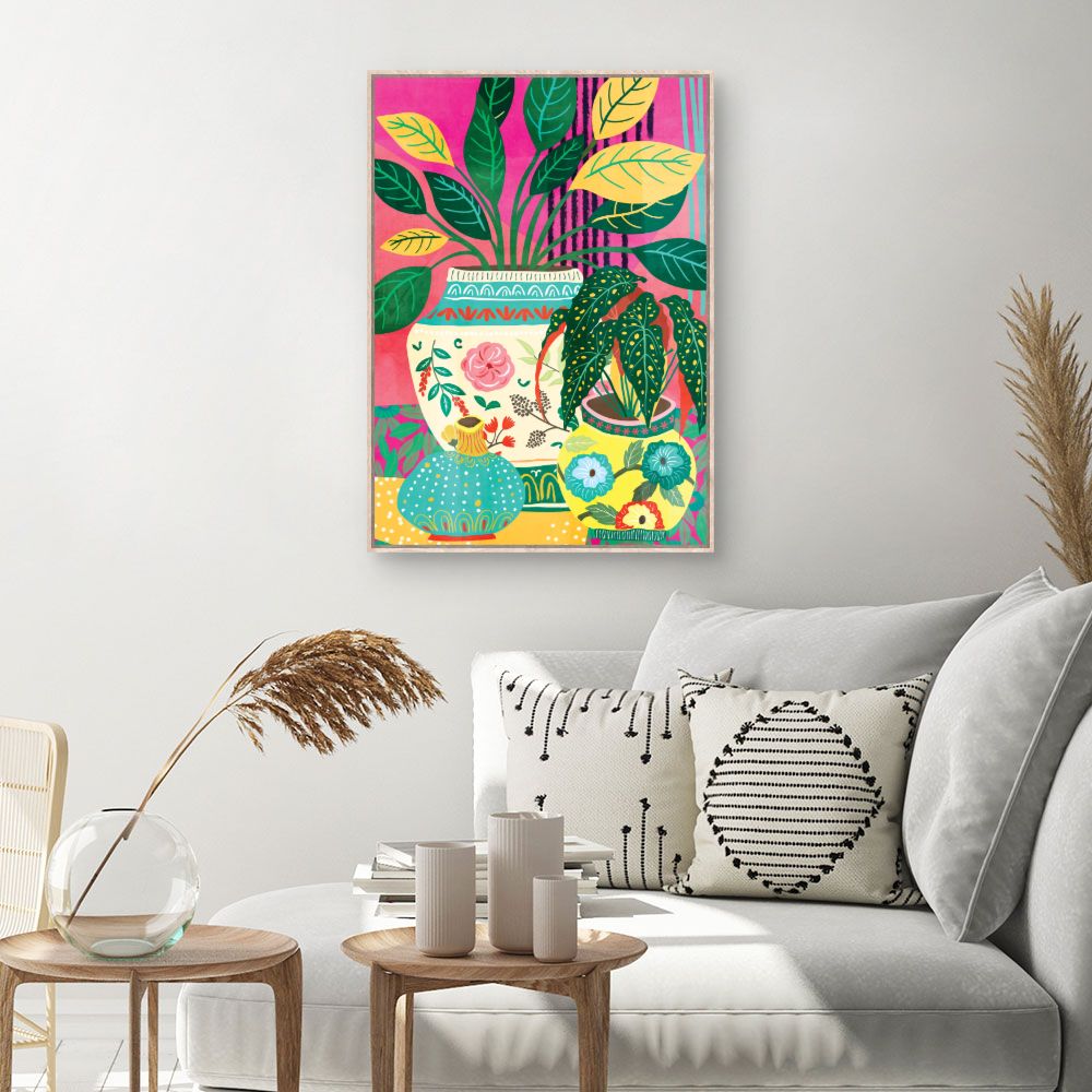 Tableau Vases fleuris vibrants