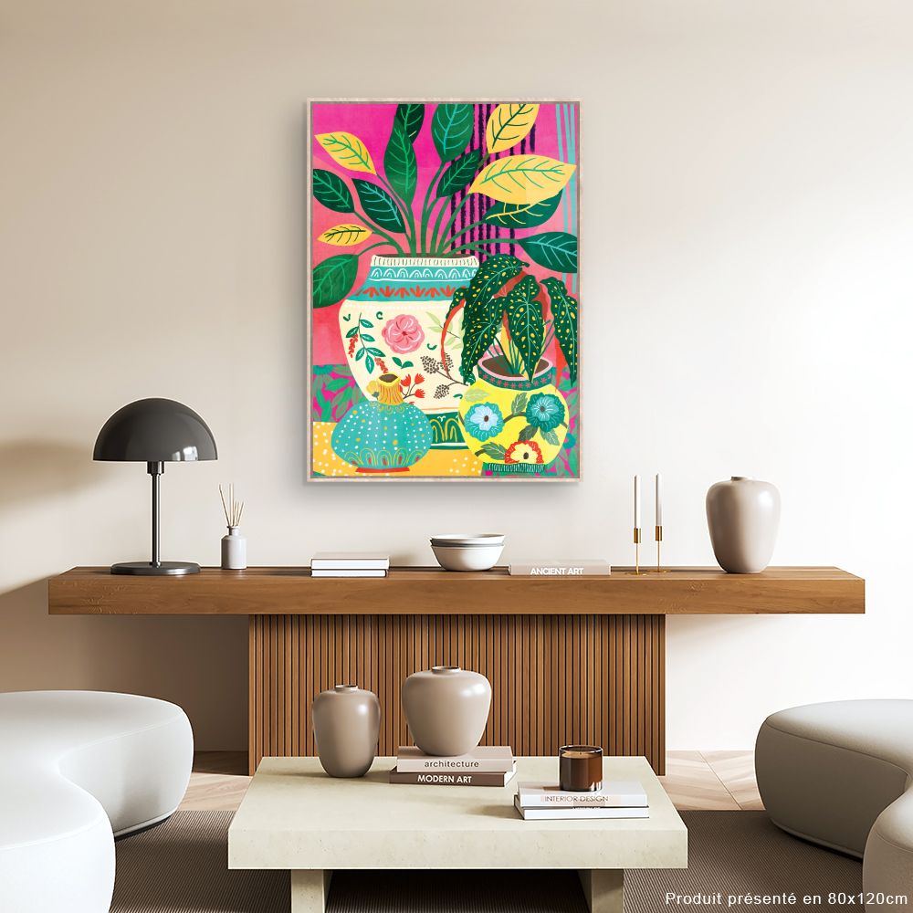 Tableau Vases fleuris vibrants