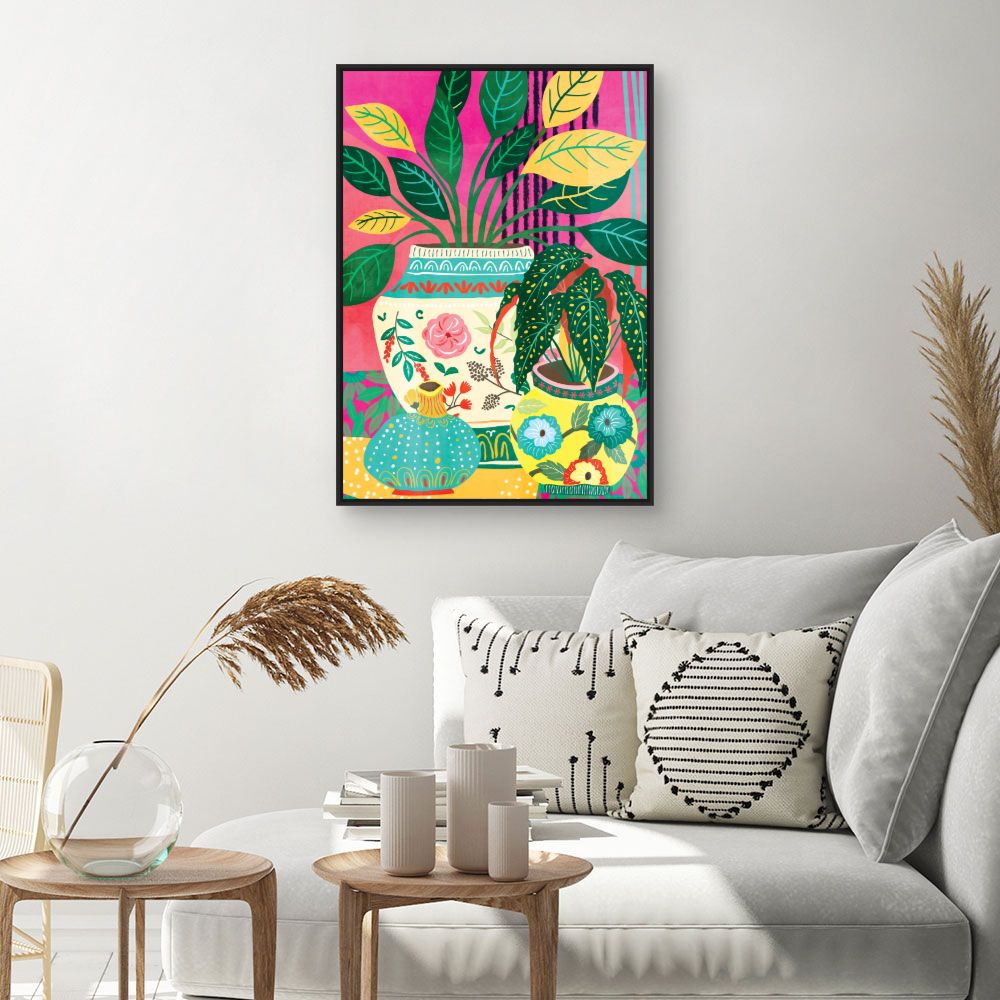 Tableau Vases fleuris vibrants