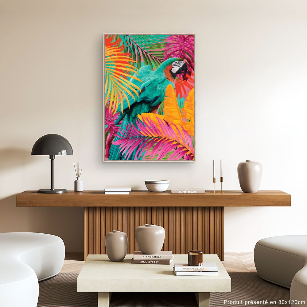 Tableau Perroquet exotique vibrant