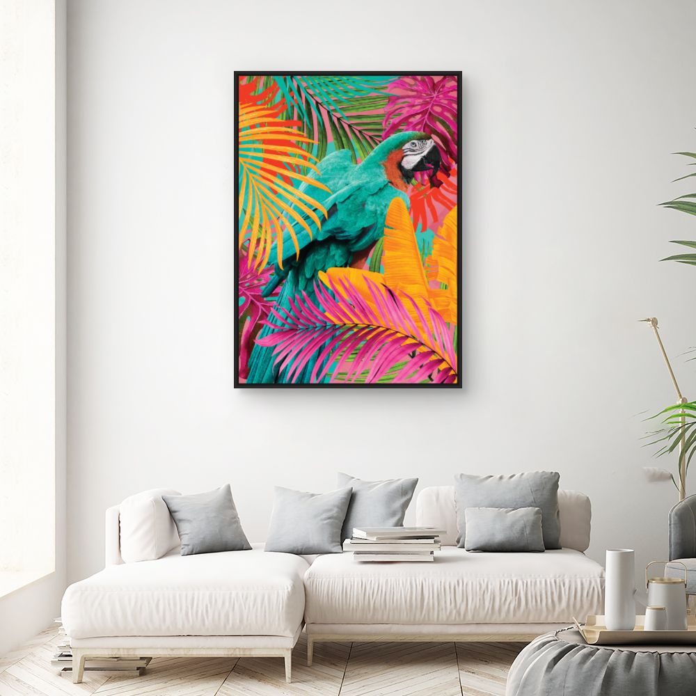 Tableau Perroquet exotique vibrant
