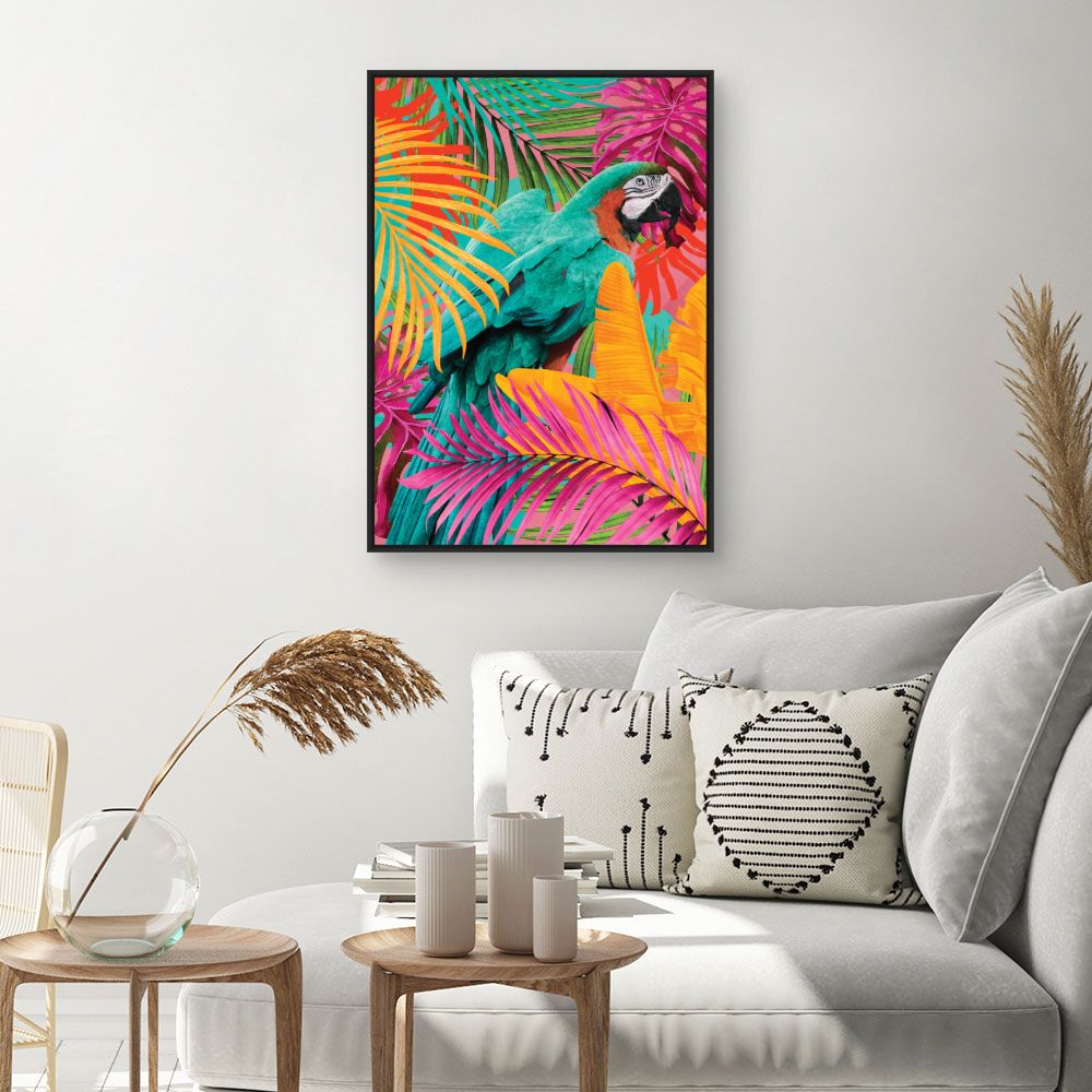 Tableau Perroquet exotique vibrant
