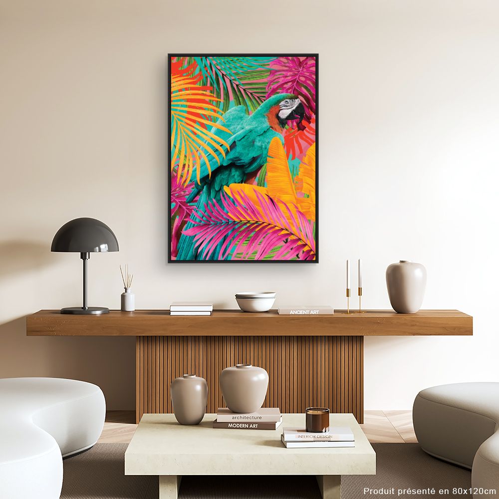 Tableau Perroquet exotique vibrant