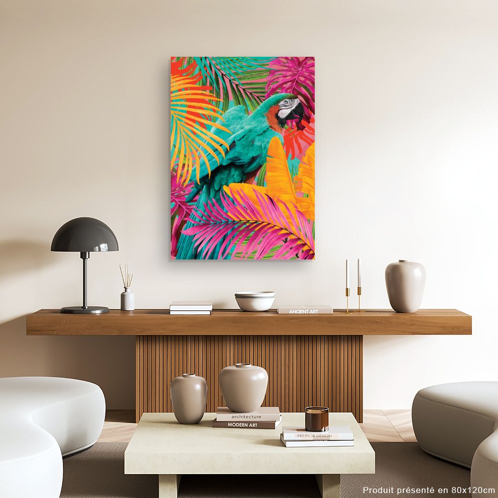Tableau Perroquet exotique vibrant