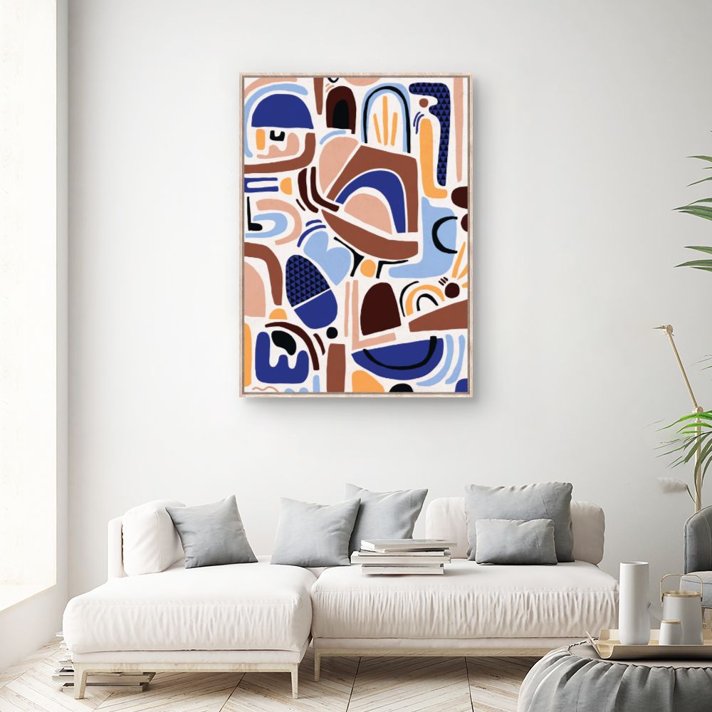 Tableau Formes abstraites vibrantes