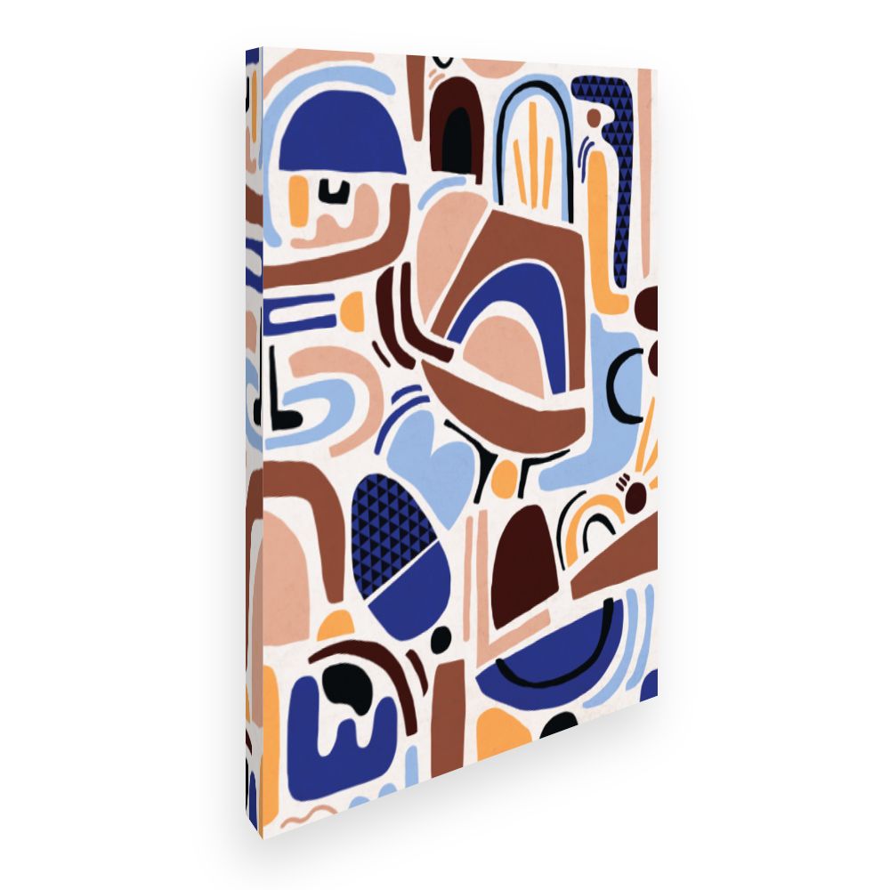 Toile Formes abstraites vibrantes