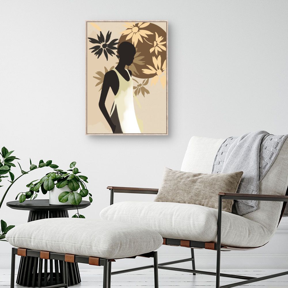 Tableau Silhouette florale élégante