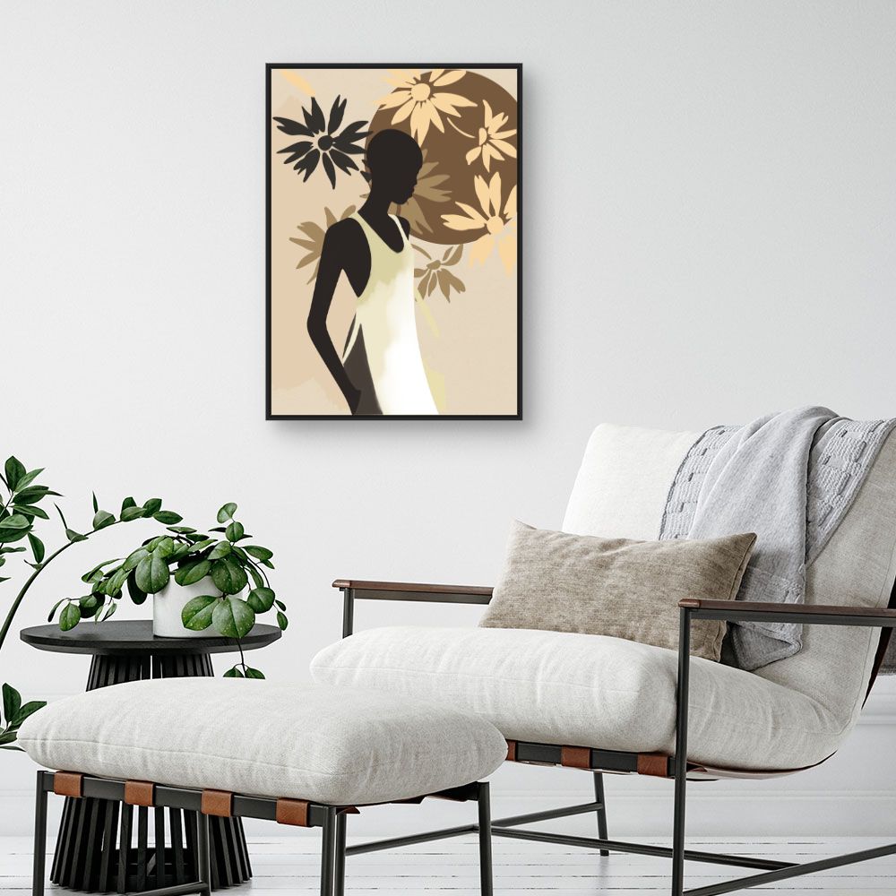 Tableau Silhouette florale élégante