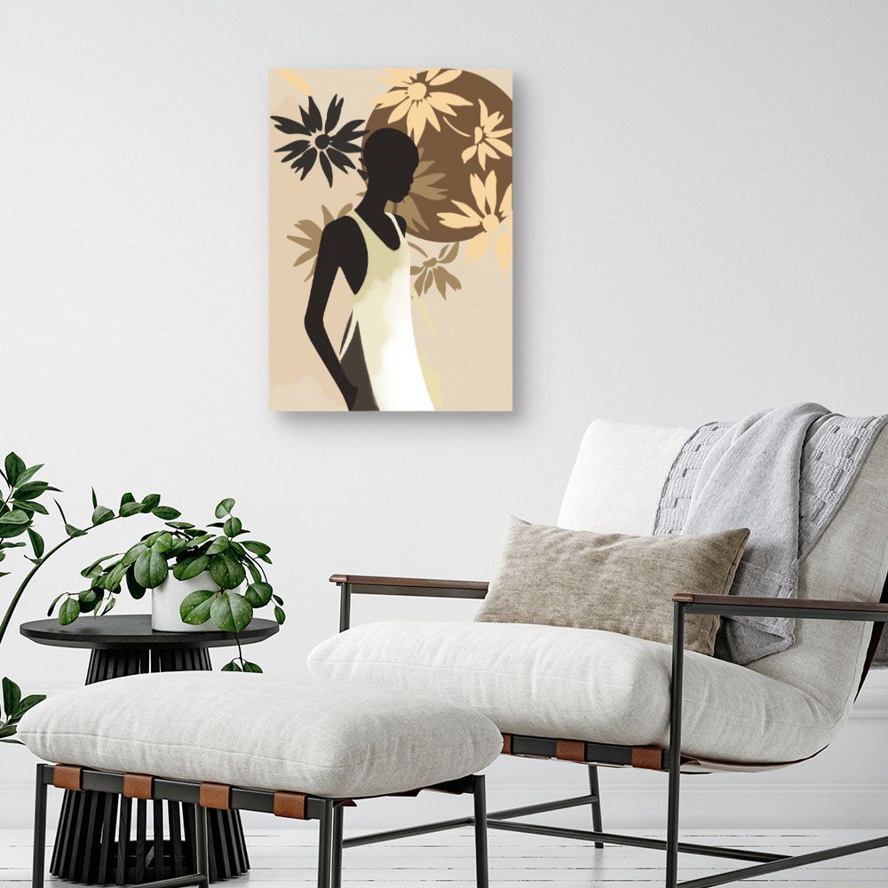 Tableau Silhouette florale élégante