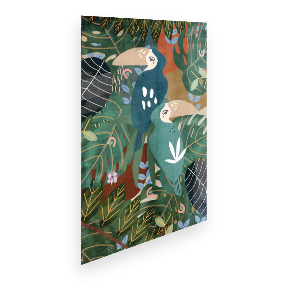 Affiche Toucan tropical coloré