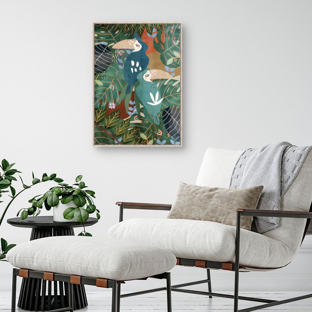 Tableau Perroquets exotiques