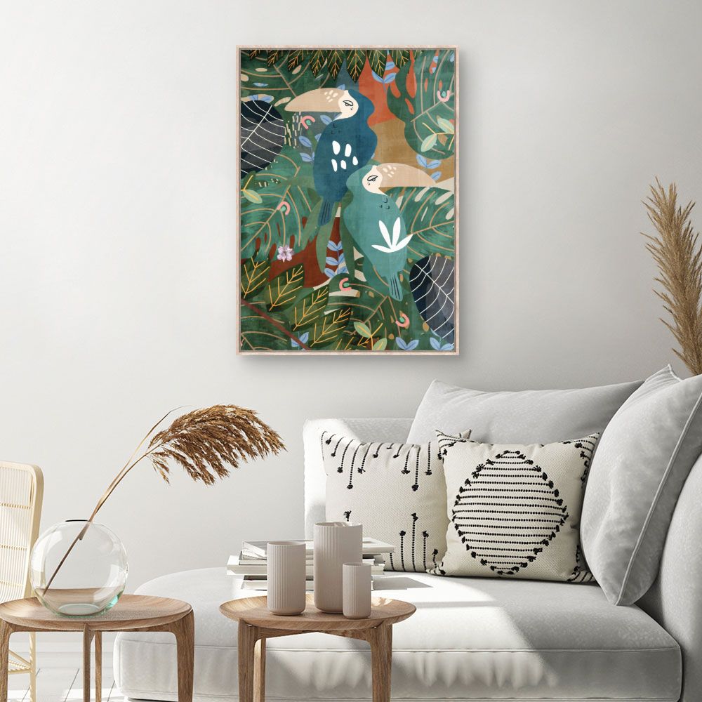 Tableau Perroquets exotiques