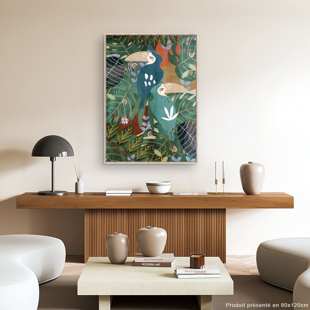 Tableau Perroquets exotiques