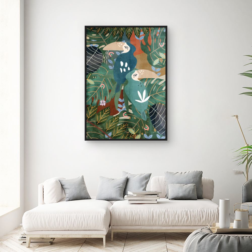Tableau Perroquets exotiques