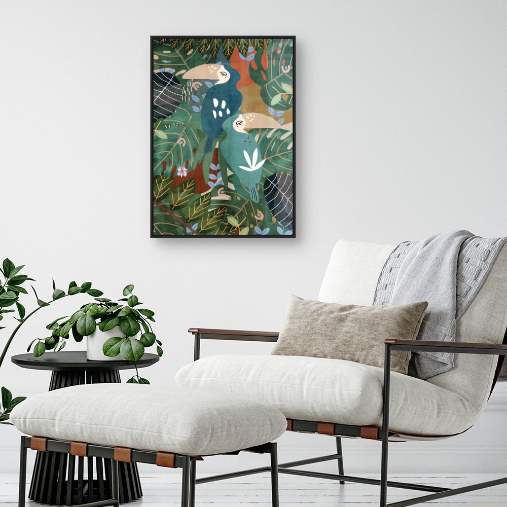 Tableau Perroquets exotiques