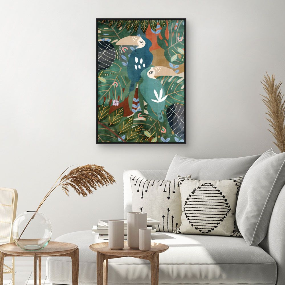 Tableau Perroquets exotiques