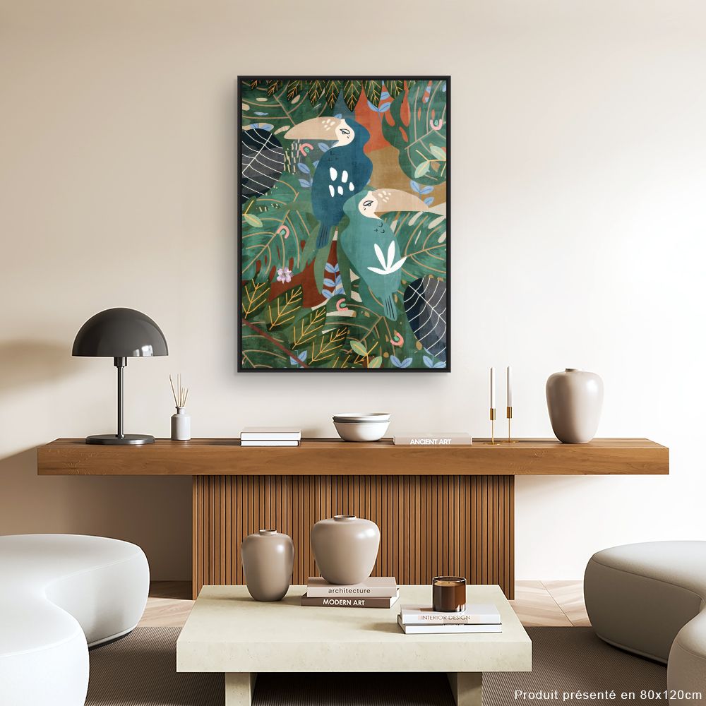 Tableau Perroquets exotiques