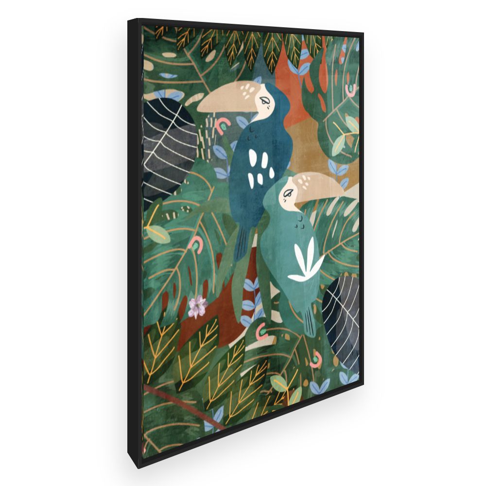 Toile Perroquets exotiques