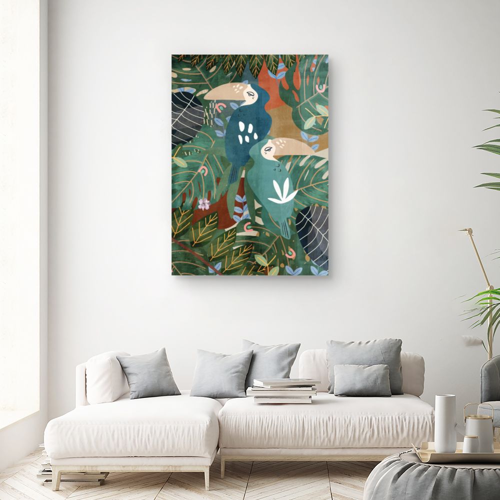 Tableau Perroquets exotiques
