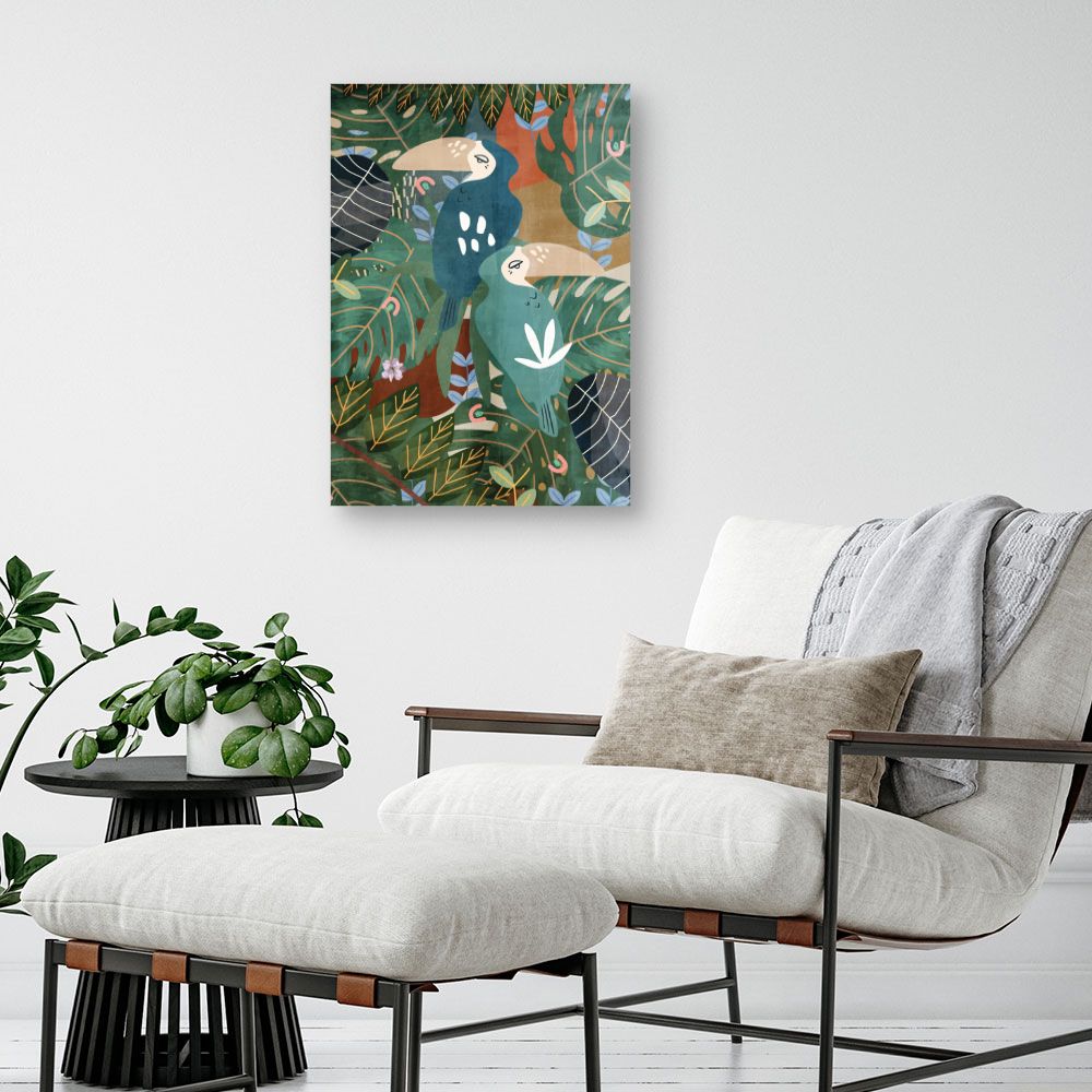 Tableau Perroquets exotiques