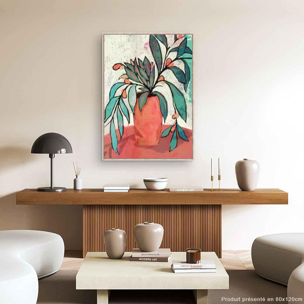 Tableau Vase fleuri coloré