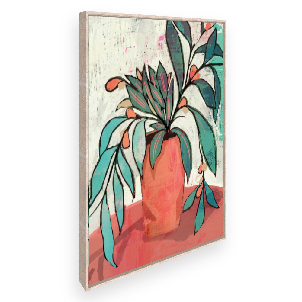 Toile Vase fleuri coloré
