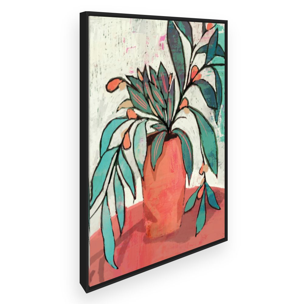 Toile Vase fleuri coloré