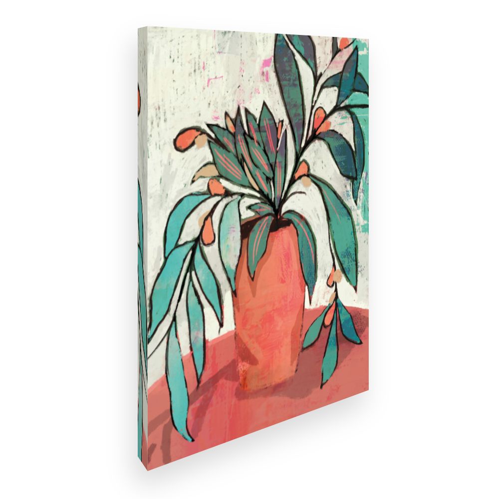 Toile Vase fleuri coloré