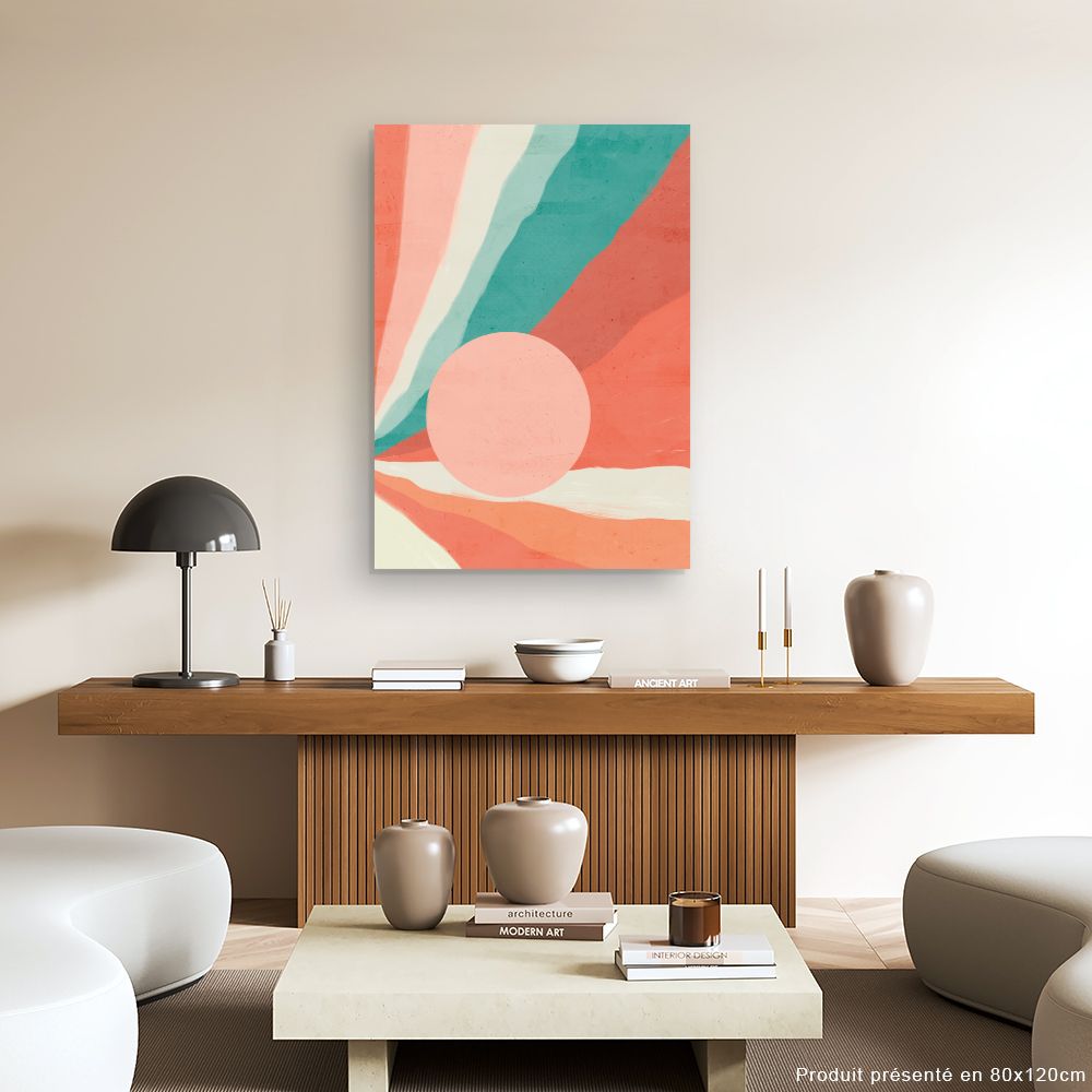 Tableau Éclats pastel vibrants