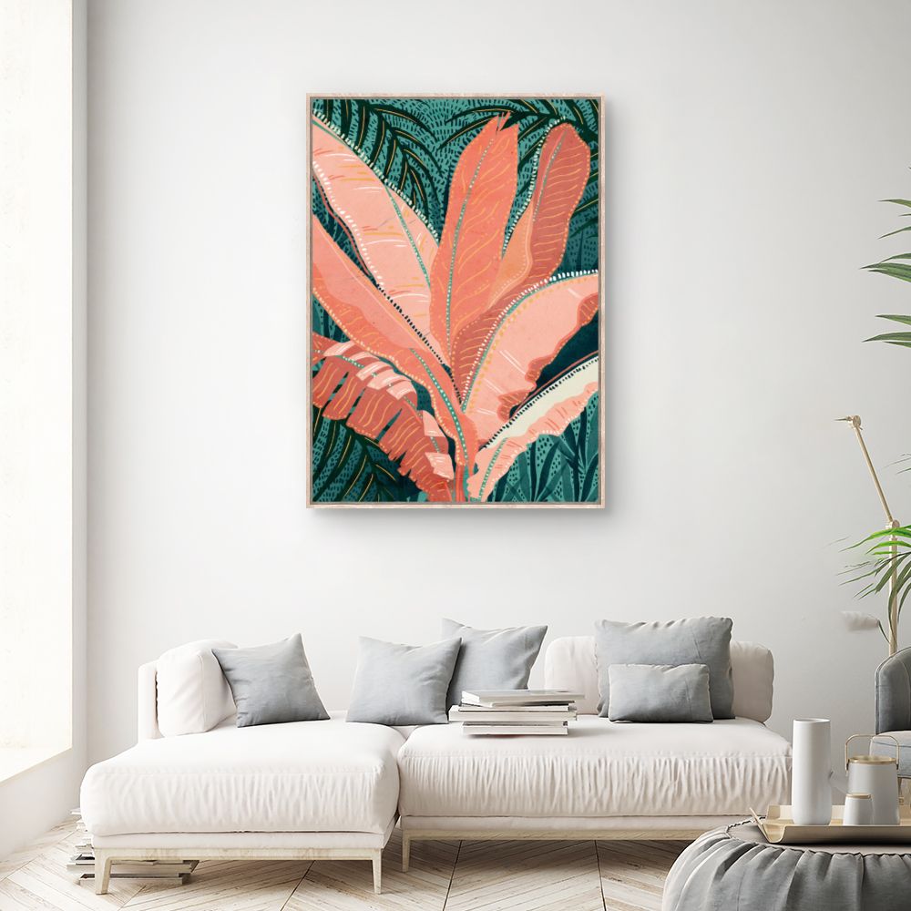 Tableau Feuilles tropicales vives