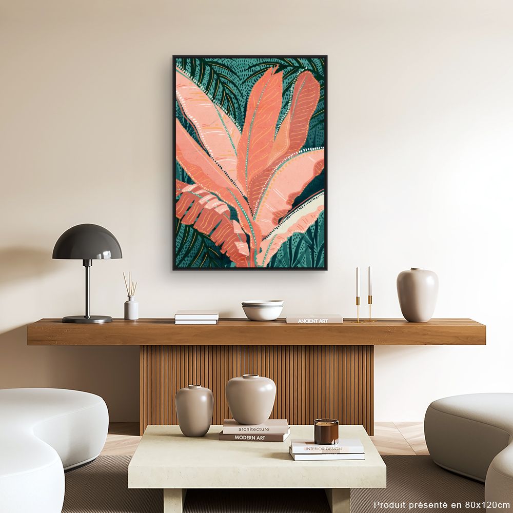 Tableau Feuilles tropicales vives