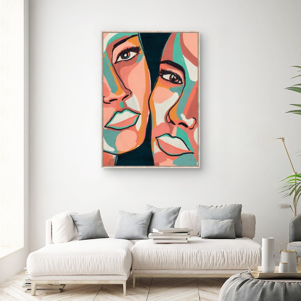 Tableau Visages abstraits élégants