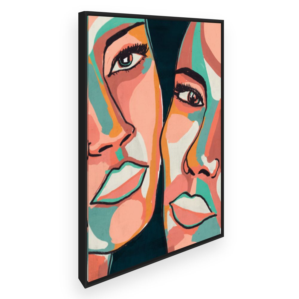 Toile Visages abstraits élégants