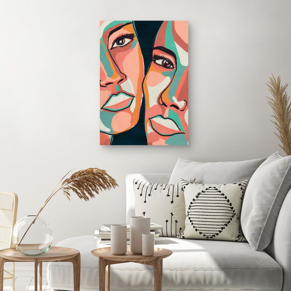 Tableau Visages abstraits élégants