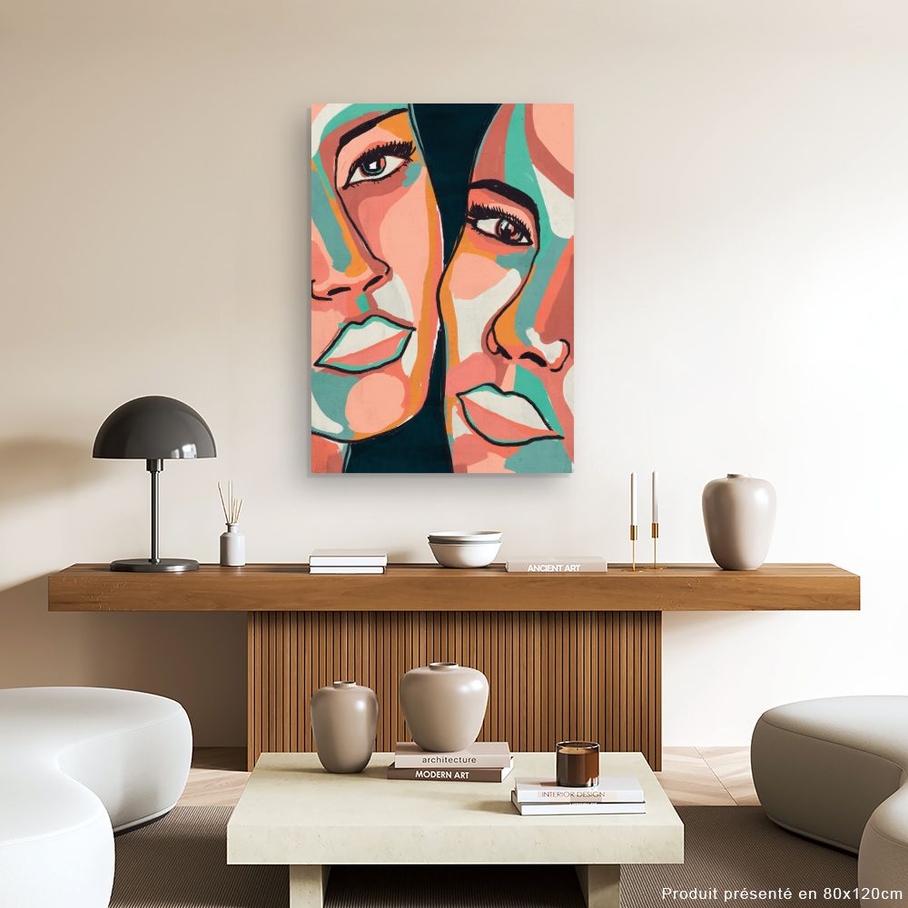 Tableau Visages abstraits élégants