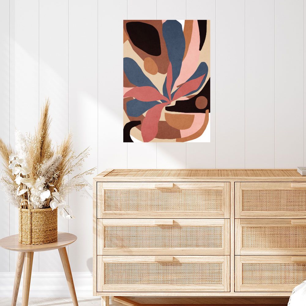 Affiche Formes organiques colorées