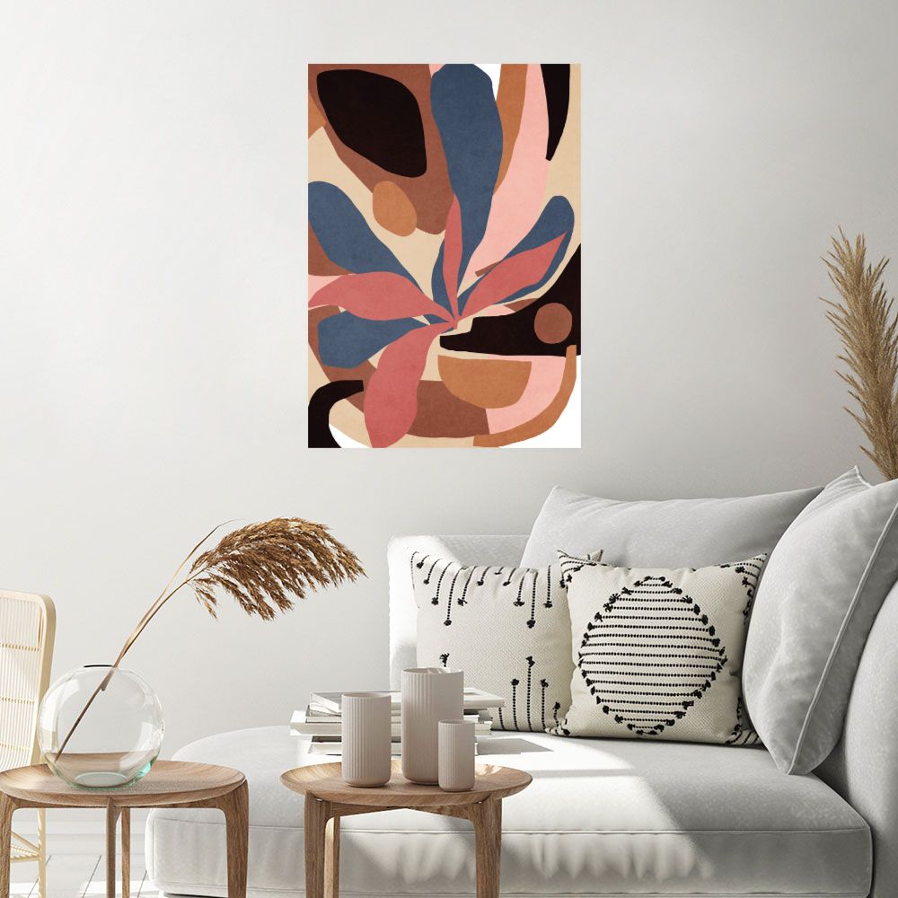 Affiche Formes organiques colorées