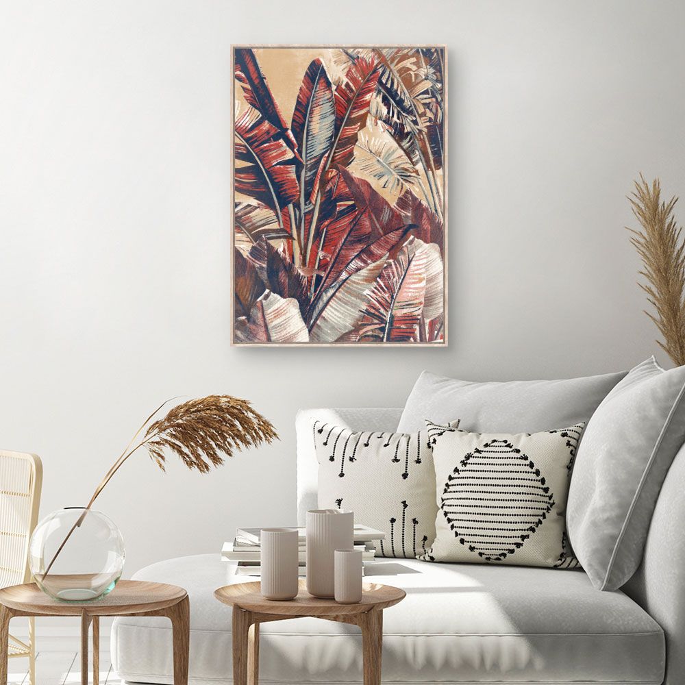 Tableau Feuilles exotiques vibrantes