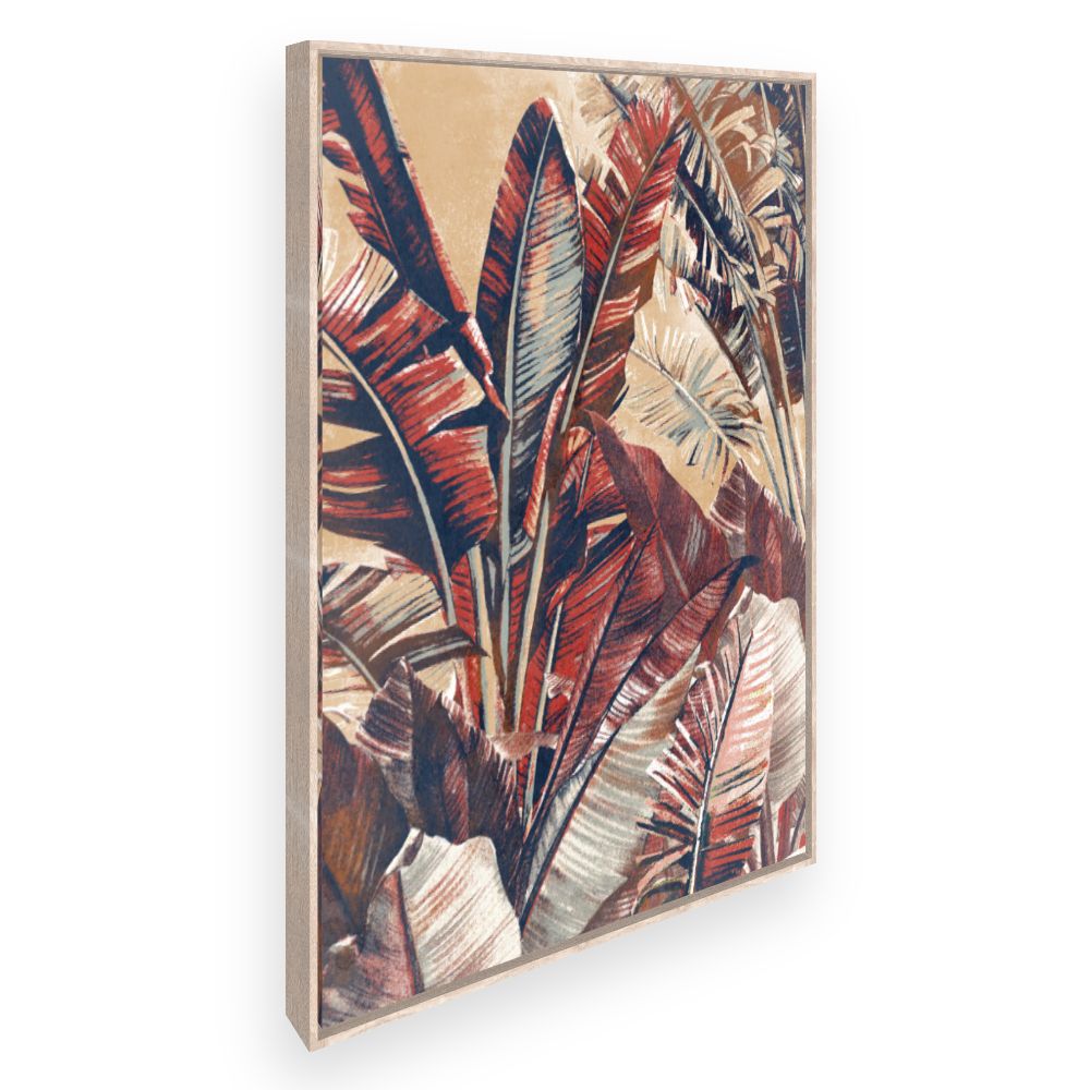 Toile Feuilles exotiques vibrantes